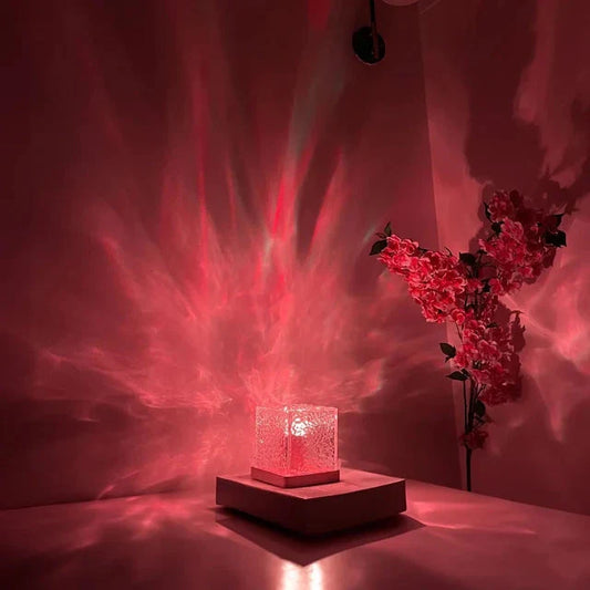 Cute 16 Color Rotating Ocean Night Lamp with Remote | Northern Lights for Room, Lobby, Bathroom